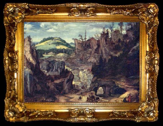 framed  Cornelis van Dalem Landschaft mit Hirten, ta009-2